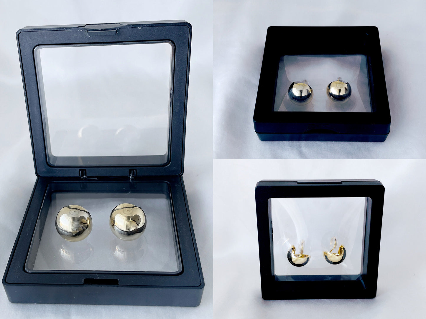 Minimalist Gold/Sliver Dome Clip on Earrings