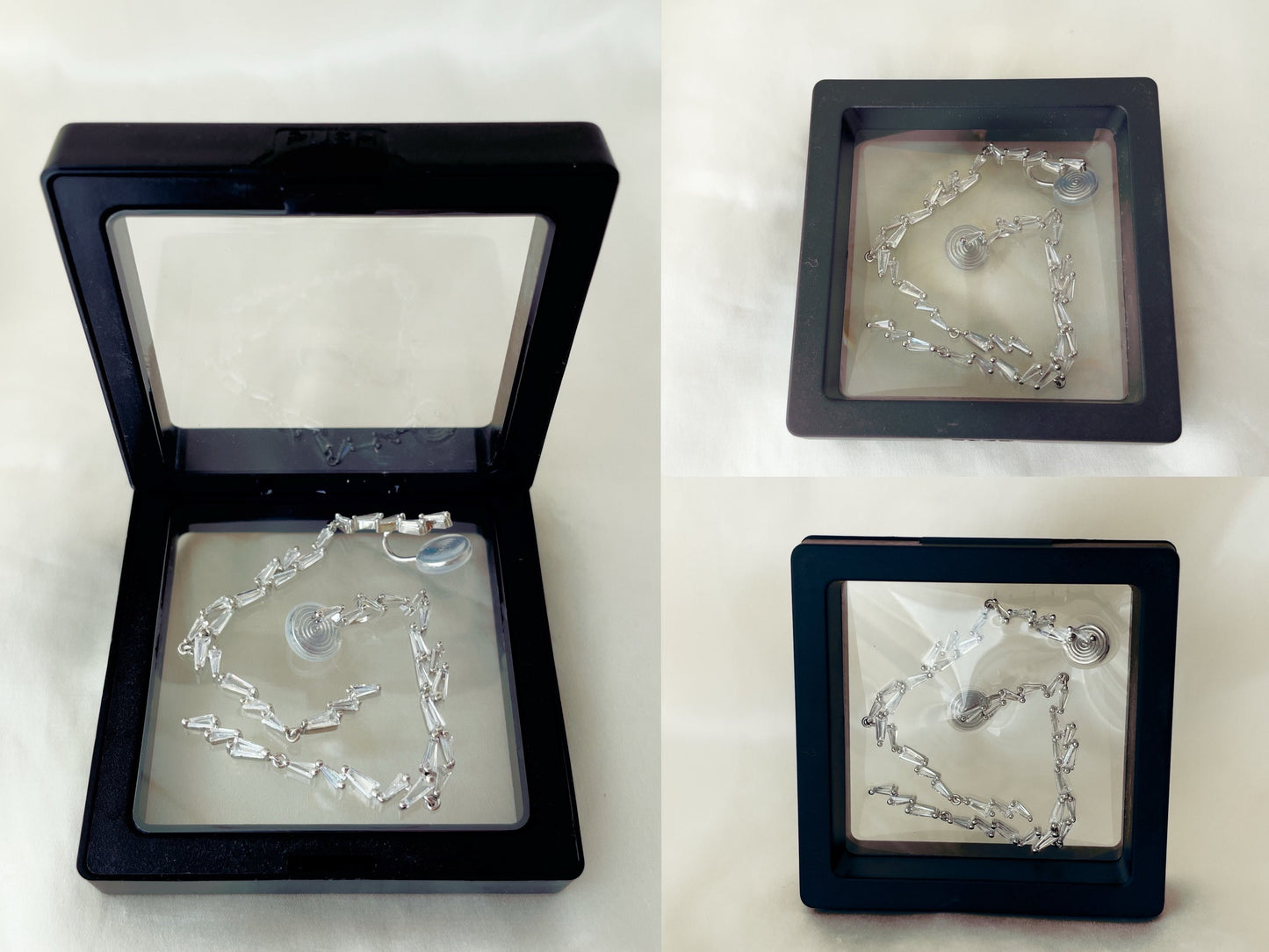 Long Elegant Diamanté Dangle Clip on Earrings