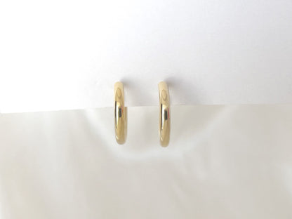 Minimalist Chunky Gold/Sliver Hoops Clip on Earrings