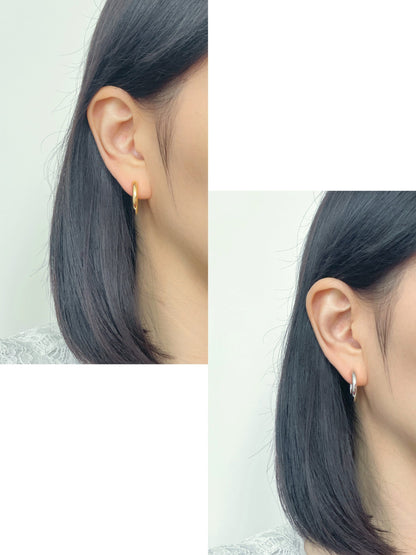 Minimalist Chunky Gold/Sliver Hoops Clip on Earrings