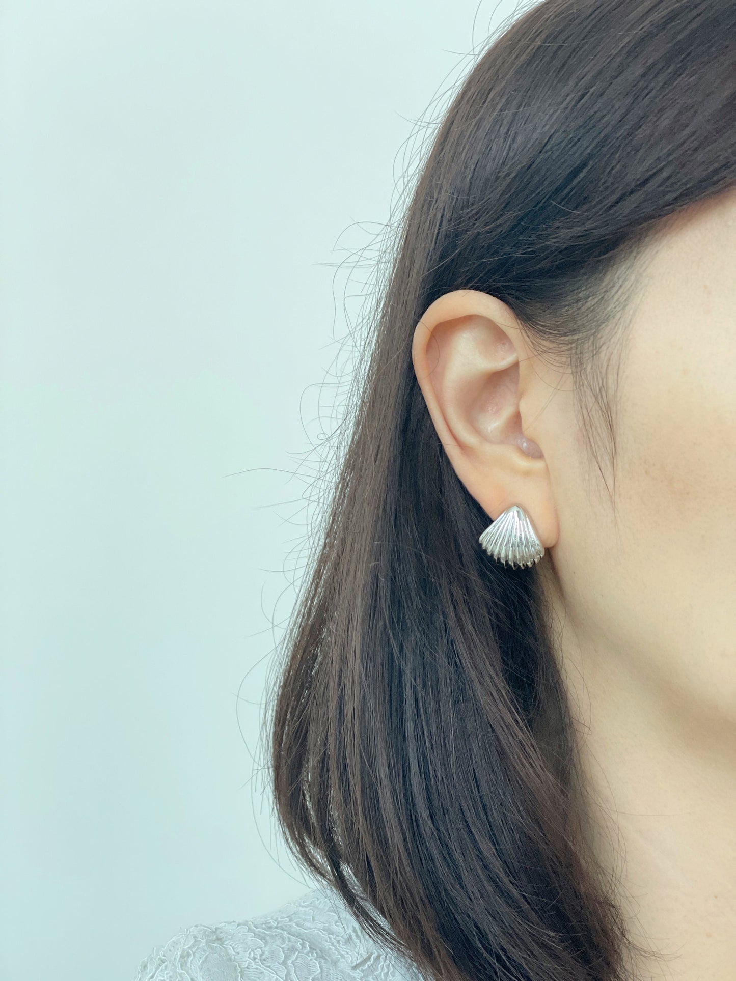 Silver/Gold Seashell Stud Clip on Earrings