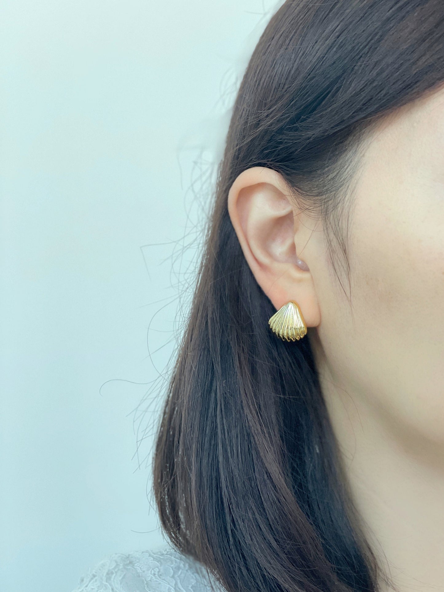 Silver/Gold Seashell Stud Clip on Earrings