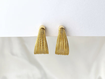Statement Silver/Gold Bold Hoop Clip on Earrings