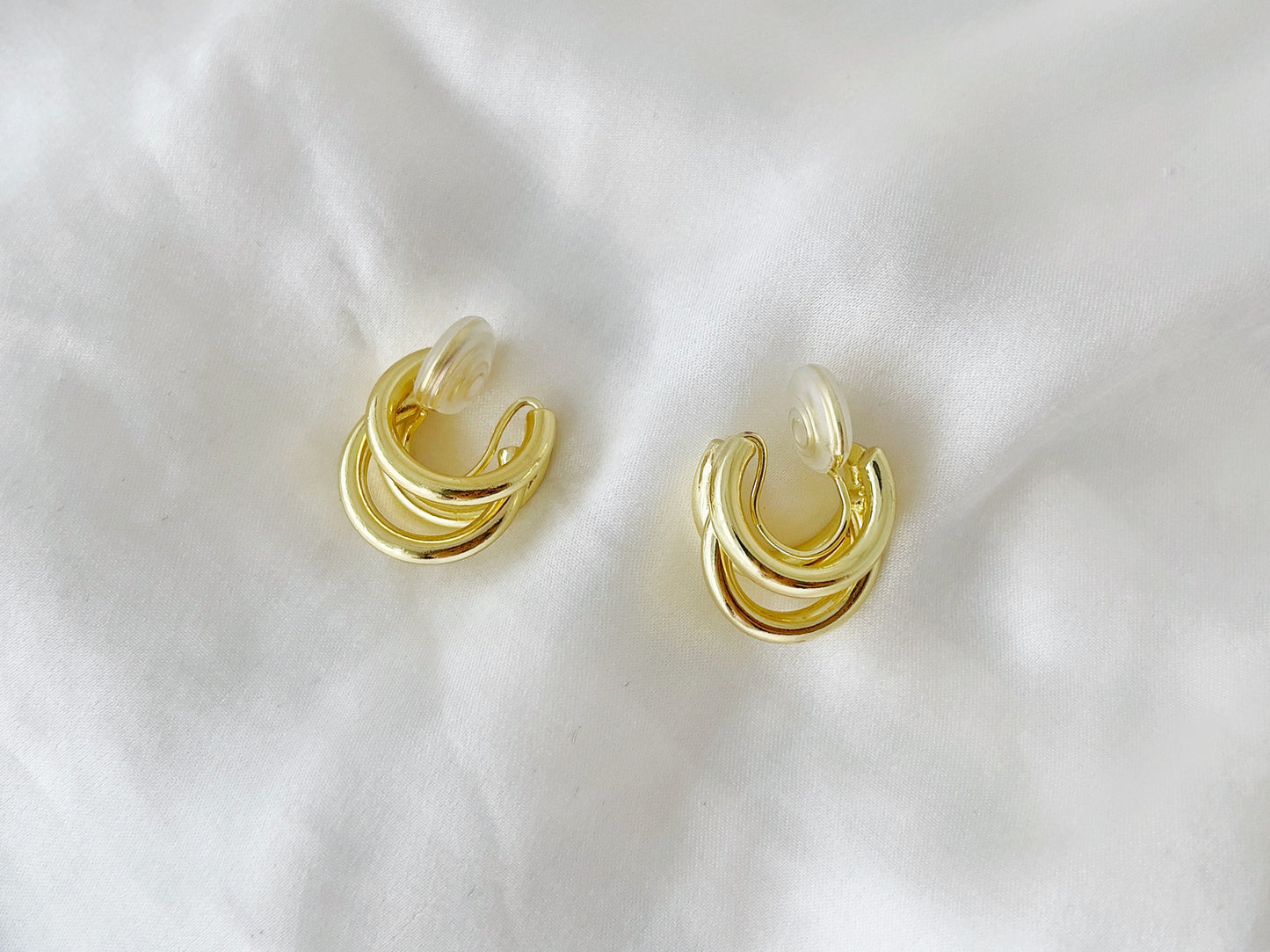 Silver/Gold Chunky Claw Clip on Earrings