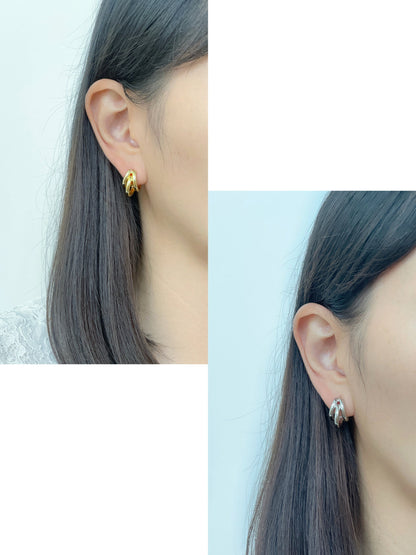 Silver/Gold Chunky Claw Clip on Earrings